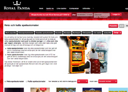 Skärmbild av sidan “heta och kalla spelautomater”